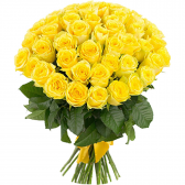 Букет из 51 желтой розы 40 см (Эквадор)