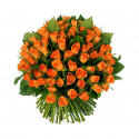 Букет из 101 оранжевой розы 40 см (Кения)
